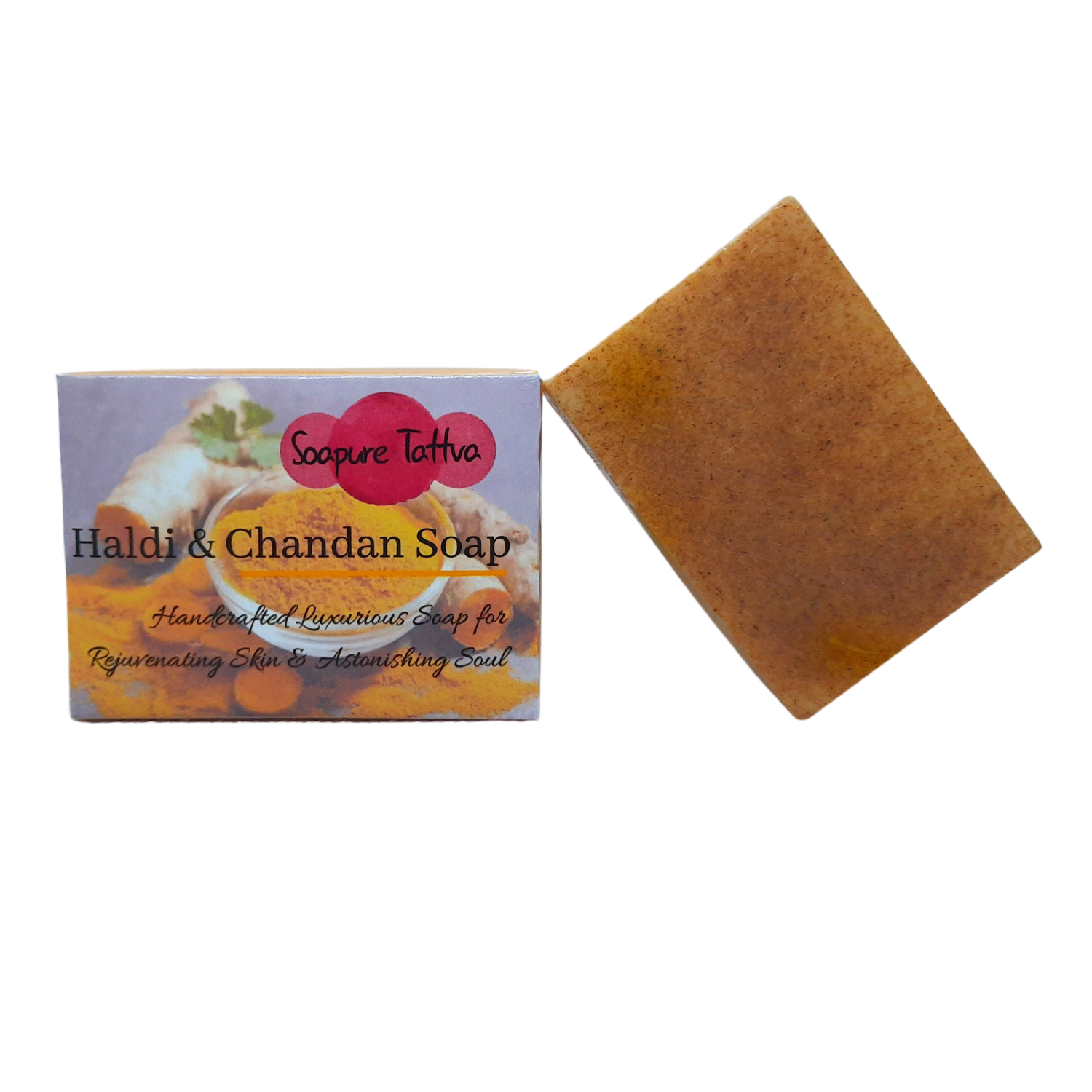 Haldi Chandan Handmade Herbal Soap With Natural Saffron